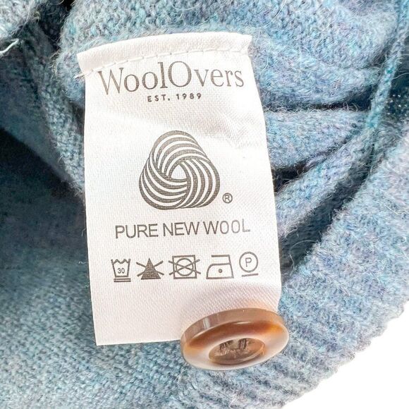 WoolOvers Men's Chelsea Blue Lambswool Buttoned Vest Size Medium - Picture 4 of 5